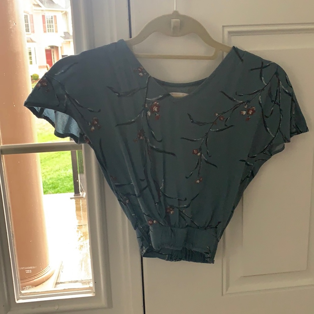 Girls Blue/Green O’Neill V-Neck Blouse